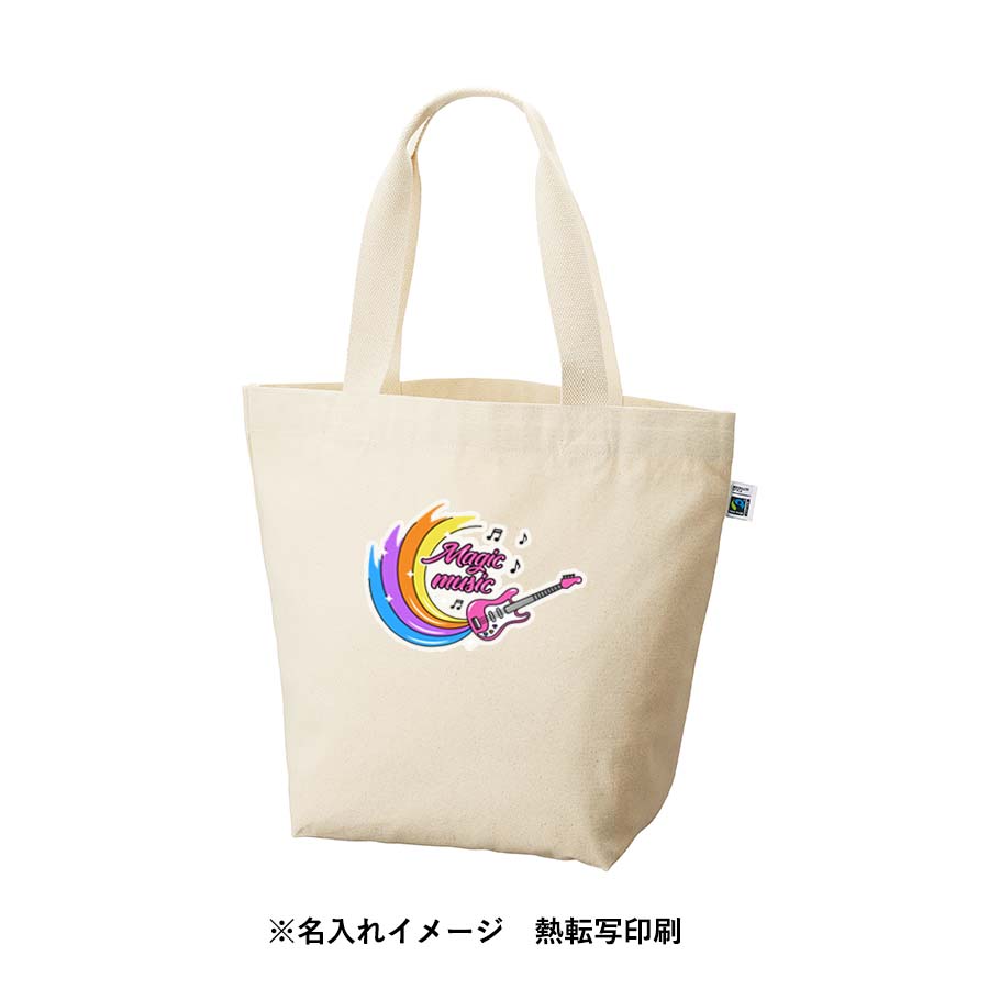 フェアトレードコットンキャンバストート（L） 内ポケット　ナチュラル