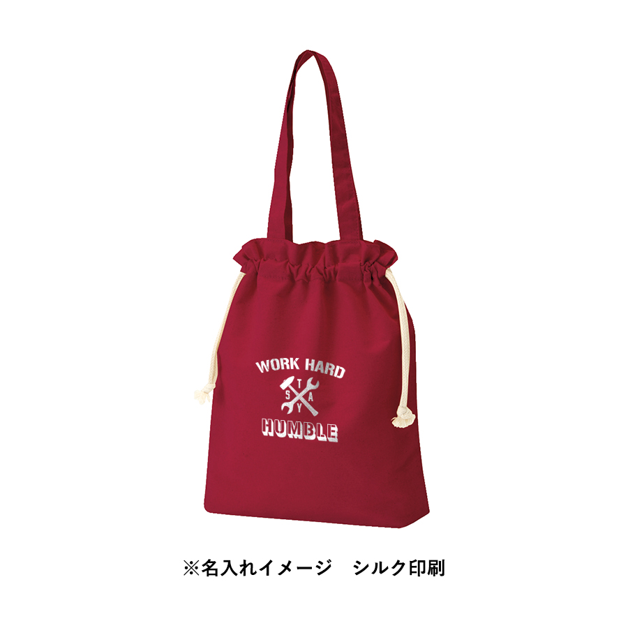 厚手コットンガゼット巾着トート（M）　カラー