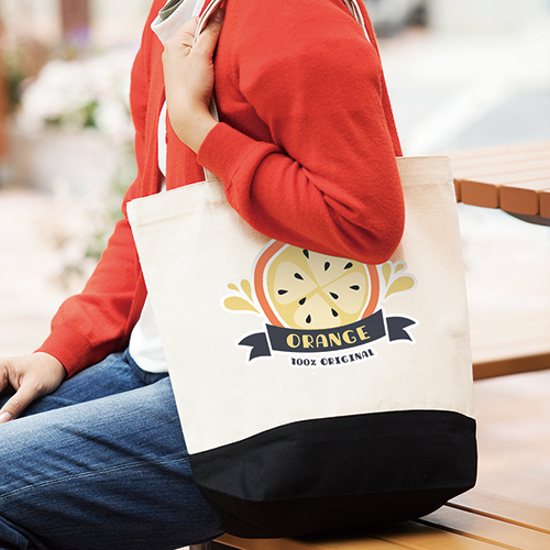 キャンバスカラーボトムトート（M）