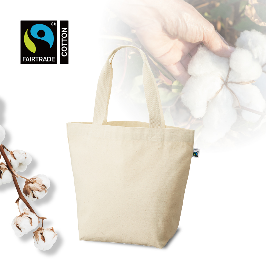 フェアトレードコットンキャンバストート（L）　ナチュラル