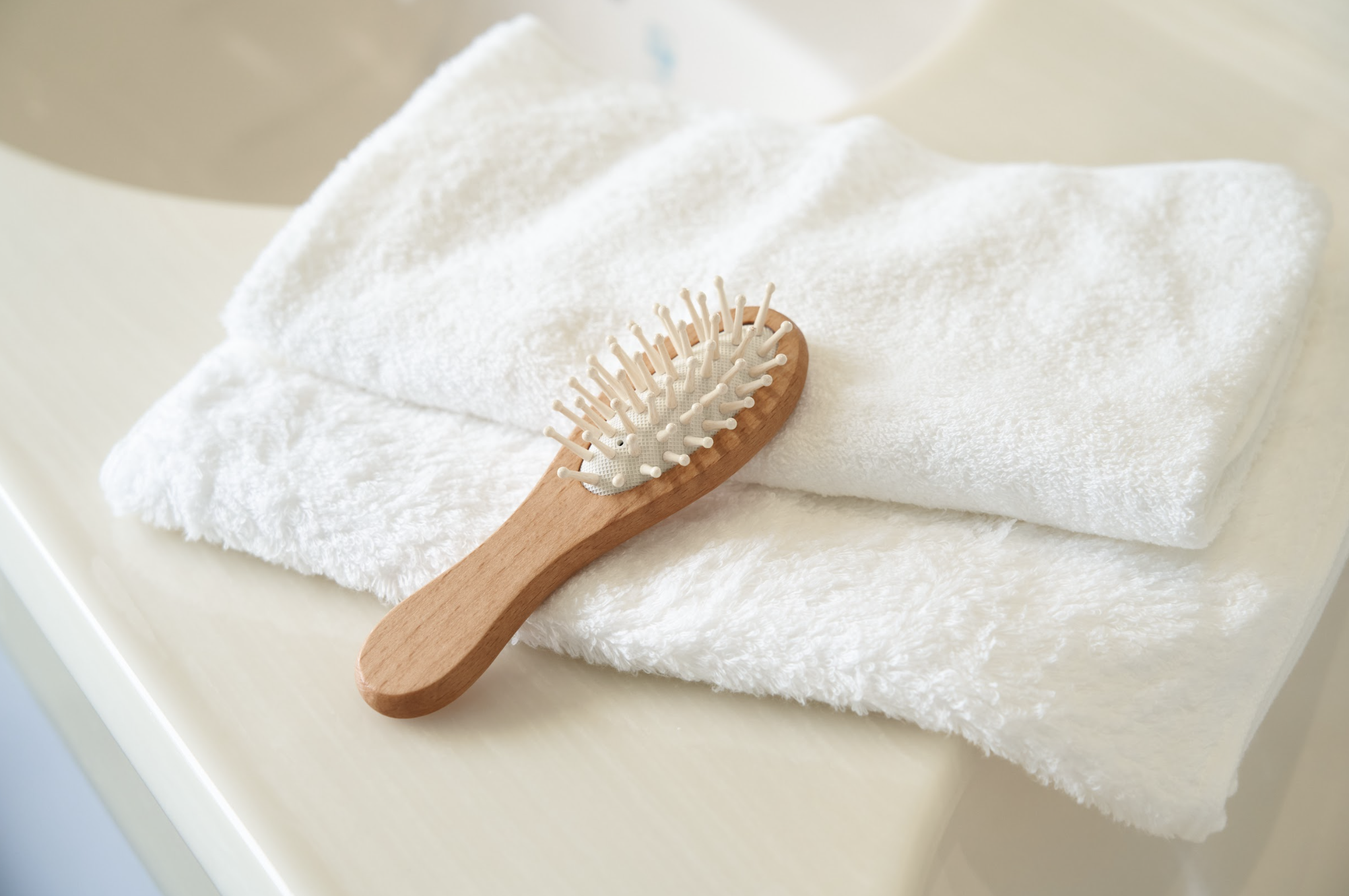 【特注】木製ヘアブラシ　SUS Wooden Hair Brush
