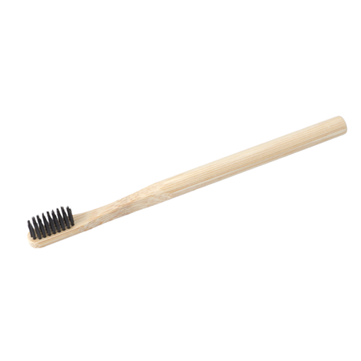 丸手竹歯ブラシ（黒）- kintsugi -　SUS Round Handle Bamboo ToothBrush -black- - kintsugi -