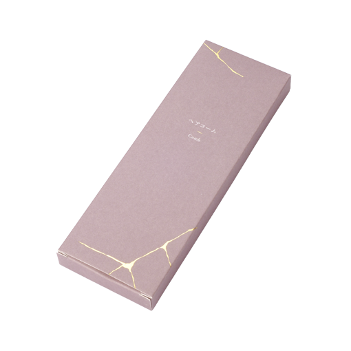 半円木製ヘアコーム - kintsugi -　SUS Wooden Hair Comb - kintsugi -