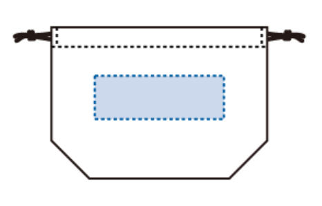 厚手コットンポーチ巾着（S）　ナチュラル