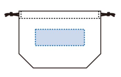 厚手コットンポーチ巾着（S）