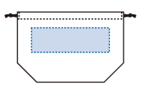 厚手コットンポーチ巾着（M）ナチュラル