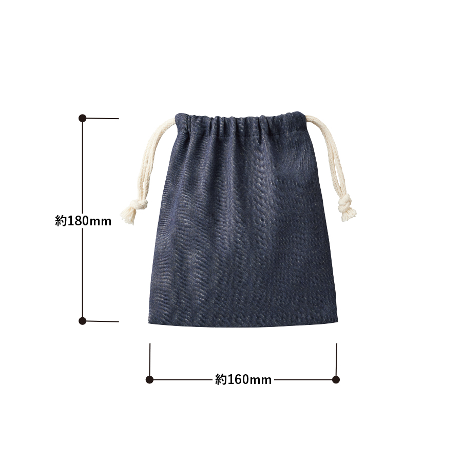 デニムライク巾着（S）