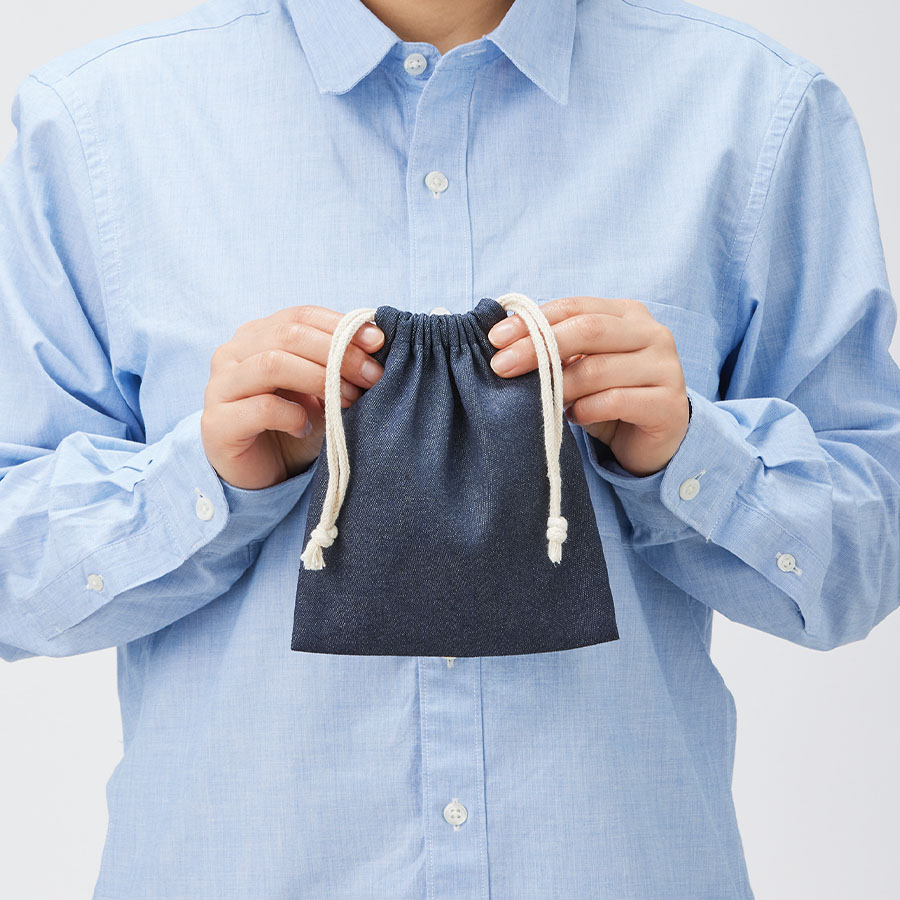 デニムライク巾着（S）