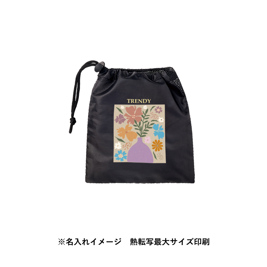 メッシュポリ巾着（S）　ブラック