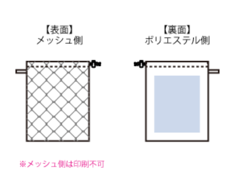 メッシュポリ巾着（M）　ブラック