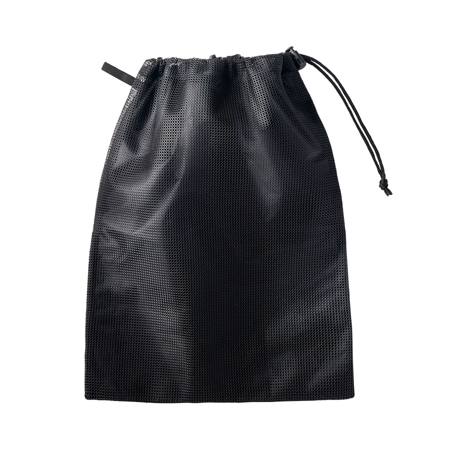 メッシュポリ巾着（L）　ブラック