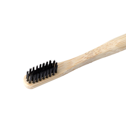 【特注】丸手竹歯ブラシ（黒）SUS Round Handle Bamboo ToothBrush -black- - kintsugi -