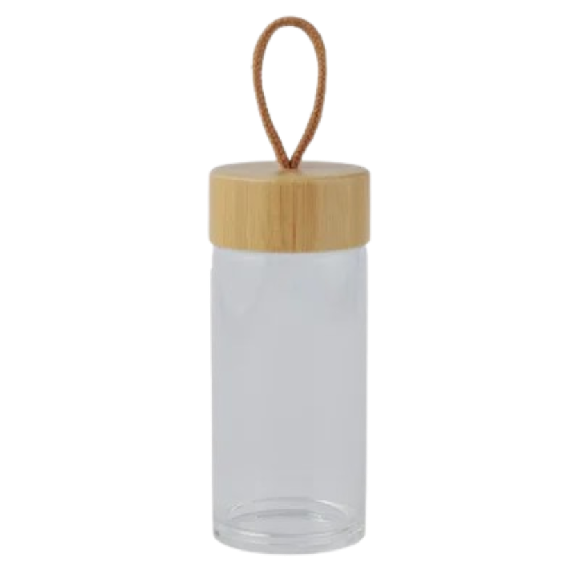 竹蓋ガラスボトル　SUS bamboo glass bottle