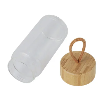 竹蓋ガラスボトル　SUS bamboo glass bottle