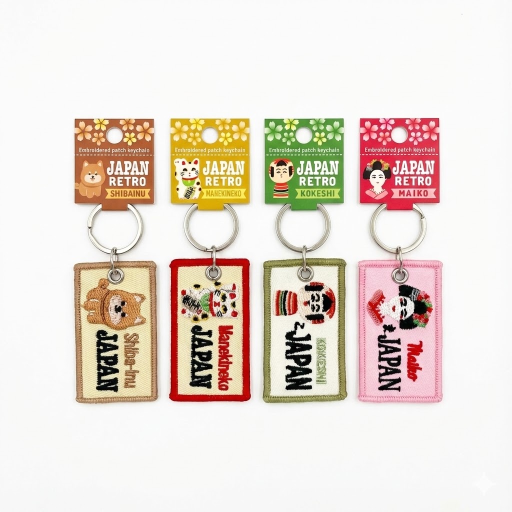 刺繍ワッペンキーホルダー