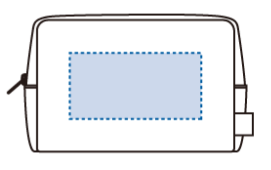 オーガニックコットンキャンバスファスナーポーチ　ナイトブラック