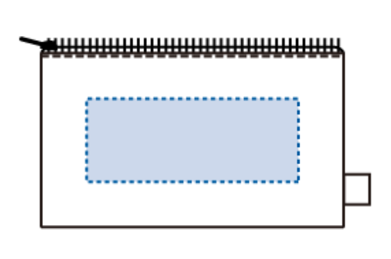 オーガニックコットンキャンバスフラットポーチ（S）　ナイトブラック