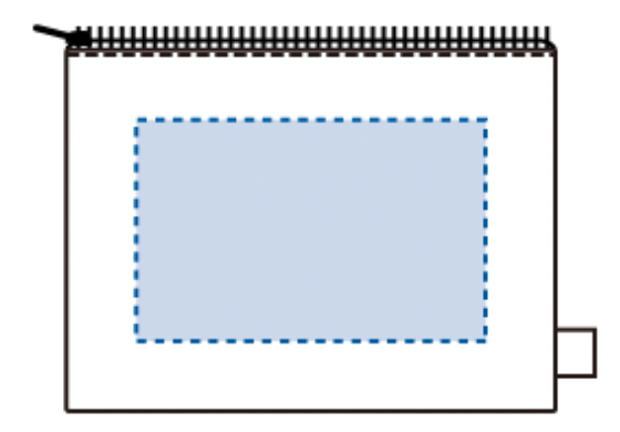 オーガニックコットンキャンバスフラットポーチ（M）　ナチュラル