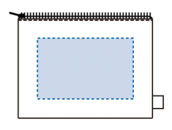 オーガニックコットンキャンバスフラットポーチ（M）　ナイトブラック