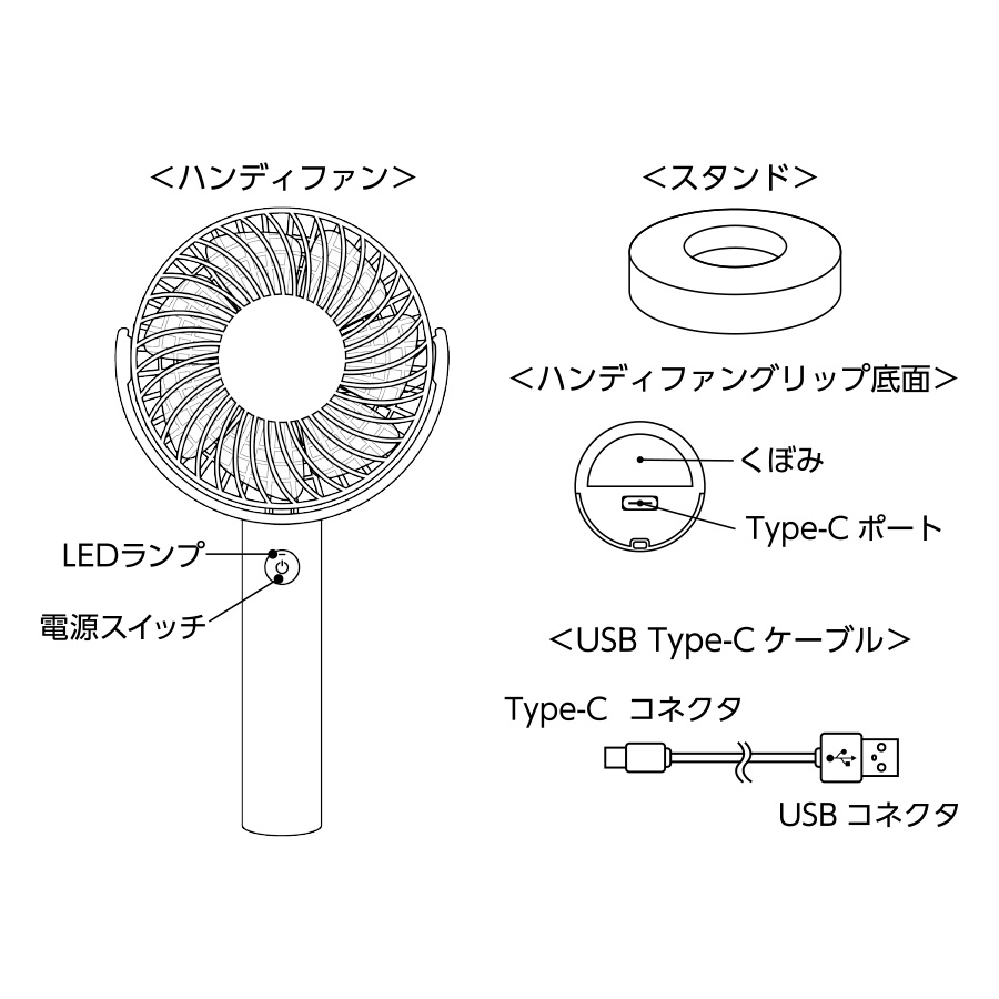 パワフルハンディファン