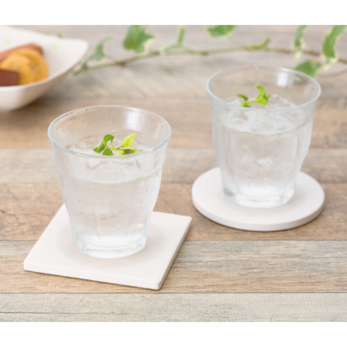 白雲石入り吸水コースター　スクエア