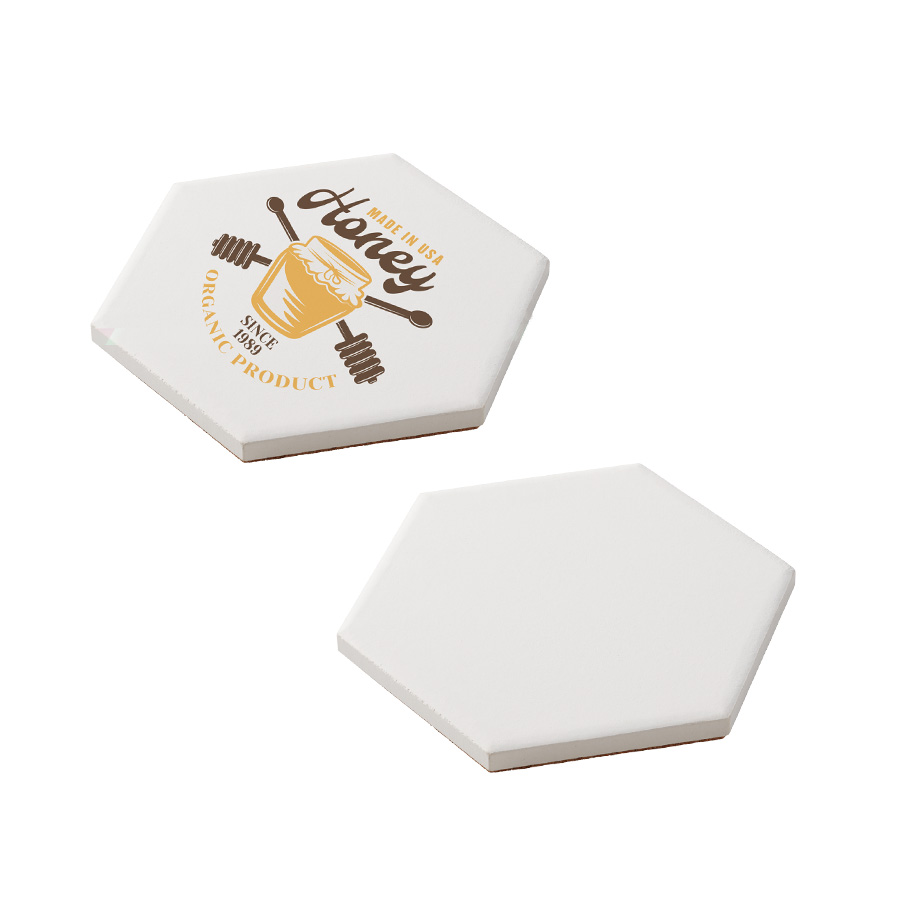 白雲石入り吸水コースター　スクエア