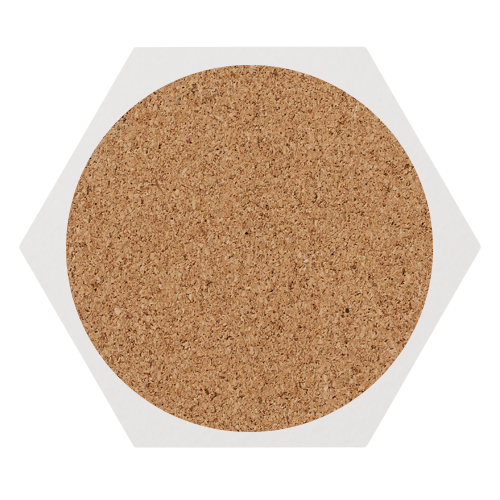 白雲石入り吸水コースター　六角