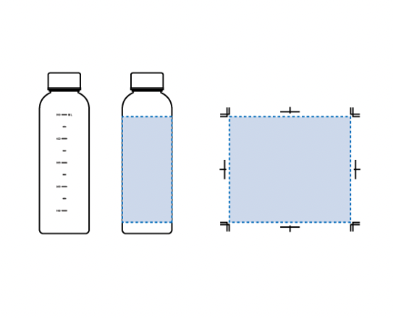 目盛り付フロストボトル570ml