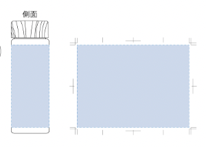 木目調キャップスリムクリアボトル500ml