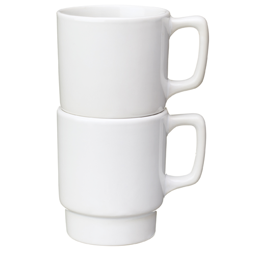 陶器マグ　スタッキング　ホワイト