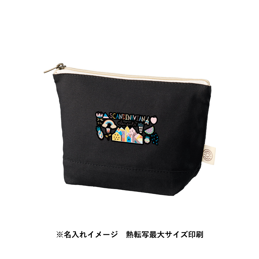 オーガニックコットンキャンバスデイリーポーチ（S）　ナイトブラック
