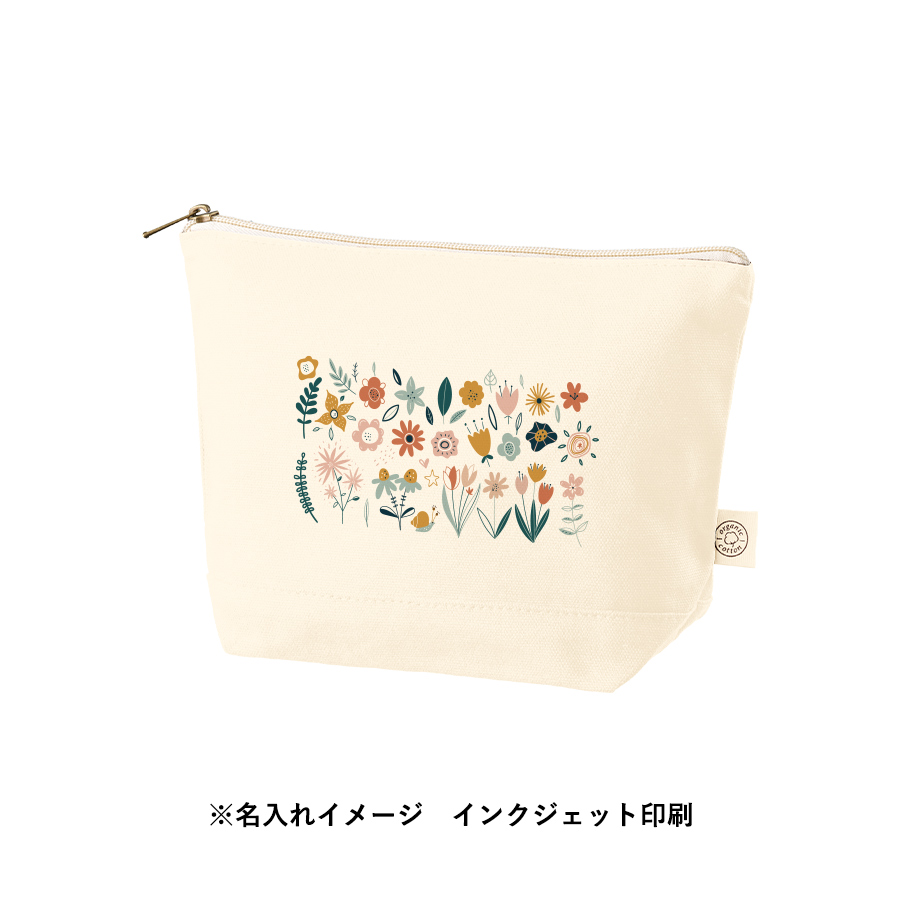 オーガニックコットンキャンバスデイリーポーチ（M）　ナチュラル