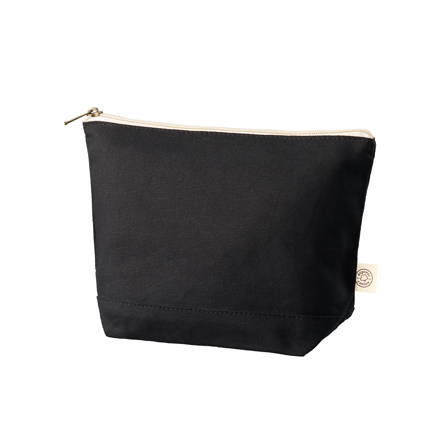 オーガニックコットンキャンバスデイリーポーチ（M）　ナイトブラック