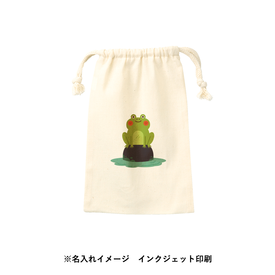 コットン巾着（M）　ナチュラル