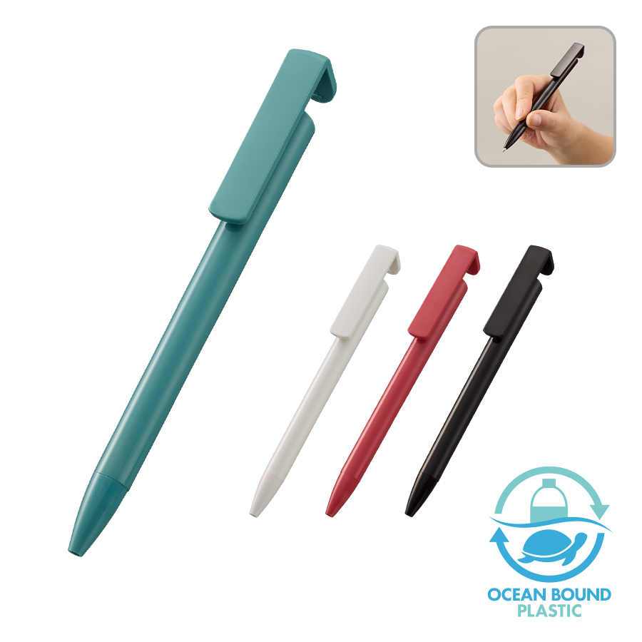 スマホスタンド付OBPボールペン（再生PET）