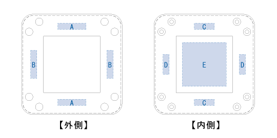 レザーボタントレイ
